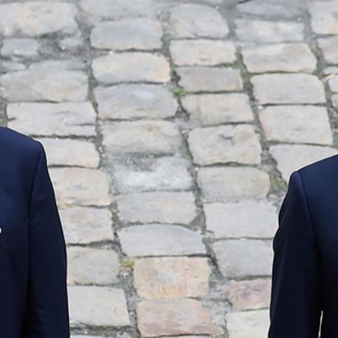 President Trump meets with President Macron in Paris, July 13, 2017 (SAUL LOEB/AFP/Getty Images)