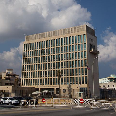 US Embassy in Havana, Cuba, September 18, 2017 (Yander Zamora/Anadolu Agency/Getty Images)