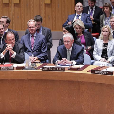 UN Security Council meeting on nonproliferation of weapons of mass destruction, September 21, 2017 (EuropaNewswire/Gado/Getty Images)