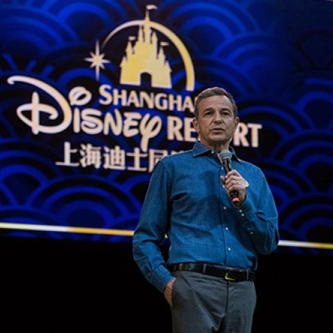 Chairman and CEO of Walt Disney Bob Iger holds a press conference at Shanghai Disney Resort in Shanghai, June 15, 2016 (JOHANNES EISELE/AFP/Getty Images)