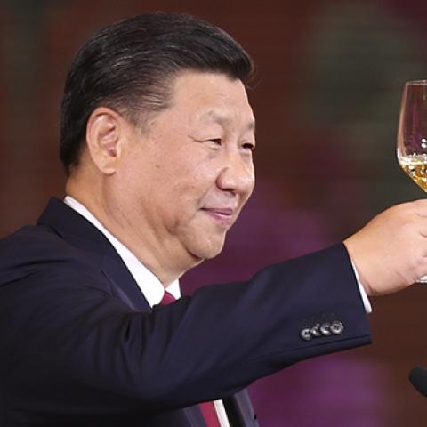 Chinese President Xi Jinping Welcomes President Trump on his state visit to China, November 9, 2017 (TPG/Getty Images)