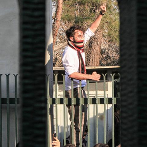 Anti-government protests in Tehran, December 30, 2017 (Stringer/Anadolu Agency/Getty Images)