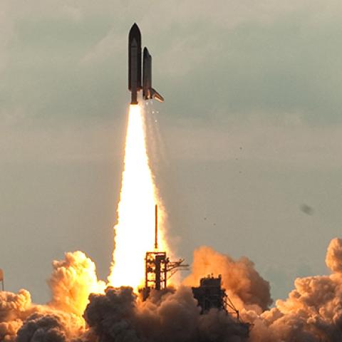US space shuttle Endeavour lifts off from Kennedy Space Center, May 16, 2011 (NICHOLAS KAMM/AFP/Getty Images)