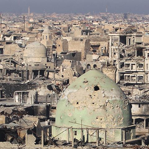 Mosul's Old City, on January 8, 2018, six months after Iraqi forces seized the country's second city from Islamic State group jihadists (AHMAD AL-RUBAYE/AFP/Getty Images)