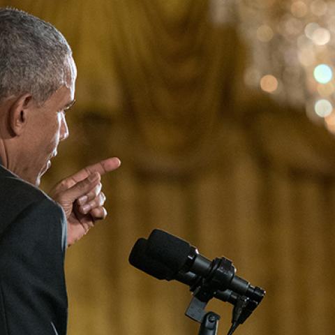 President Barack Obama speaks during a press conference in response to the Iran Nuclear Deal on July 15, 2015 (Ken Cedeno/Corbis via Getty Images)