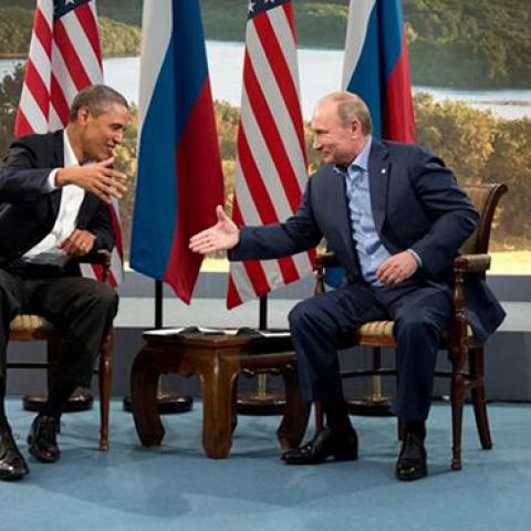 Presidents Obama and Putin at the G8 Summit in Ireland, June 17, 2013 (Pete Souza)
