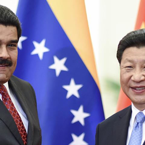 Venezuelan President Maduro meets with Chinese President Jinping in Beijing, September 1, 2015 (Xinhua/Li Xueren via Getty Images)