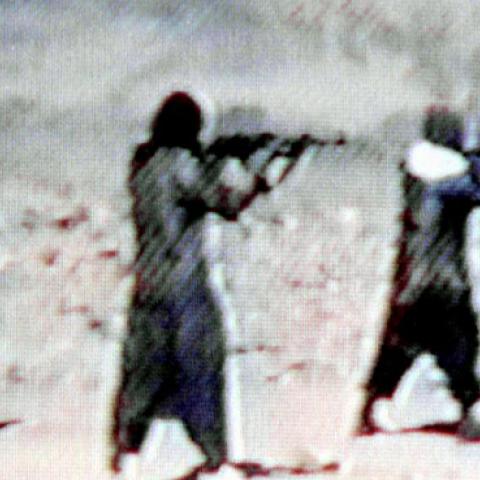Osama bin Laden at Al-Qaeda training camp, June 19, 2001 (AFP/Getty Images)