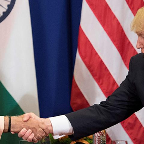 President Trump and Prime Minister Modi at the ASEAN Summit in Manila, November 13, 2017 (JIM WATSON/AFP/Getty Images)