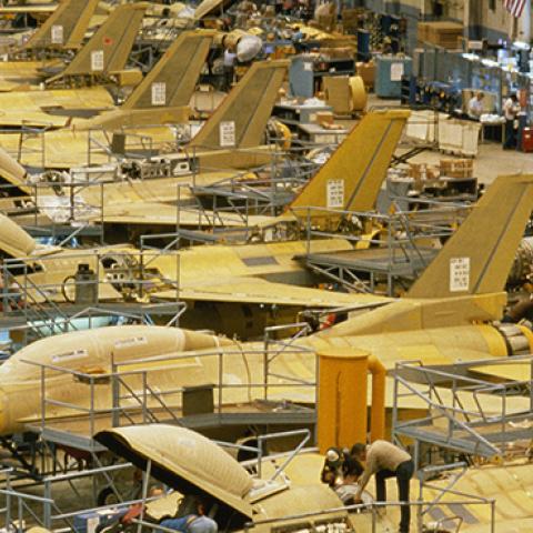 General Dynamics F-16 Falcon production line, Fort Worth, Texas (Paul Chesley)