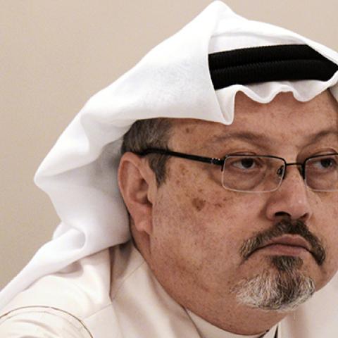 Jamal Khashoggi in Bahrain, December 15, 2014 (MOHAMMED AL-SHAIKH/AFP/Getty Images)