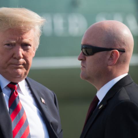 US President Donald Trump walks to Air Force One prior to departure from Joint Base Andrews in Maryland, June 8, 2018. - Trump travels to Canada to attend the G7 Summit. (Photo by SAUL LOEB / AFP) (Photo credit should read SAUL LOEB/AFP/Getty Images)