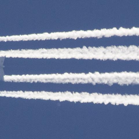 Qatar Airways jet over Greece, April, 2018 (Nicolas Economou/NurPhoto via Getty Images)
