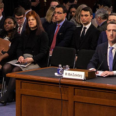 Facebook co-founder, Chairman and CEO Mark Zuckerberg testifies before a combined Senate Judiciary and Commerce committee hearing in the Hart Senate Office Building on Capitol Hill on April 10, 2018 in Washington, DC. (Photo by The Asahi Shimbun via Getty