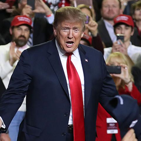 U.S. President Donald Trump attends a rally at the El Paso County Coliseum on February 11, 2019 in El Paso, Texas. (Joe Raedle/Getty Images)