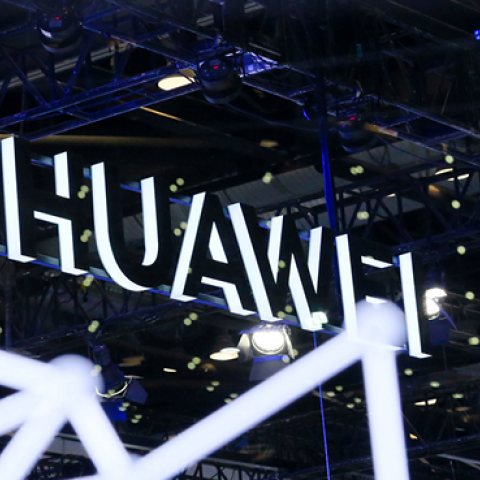 The stand of Huawei featuring 5G technology is seen during the PT Expo China at Beijing National Convention Center on September 26, 2018 in Beijing, China. (VCG/VCG via Getty Images)