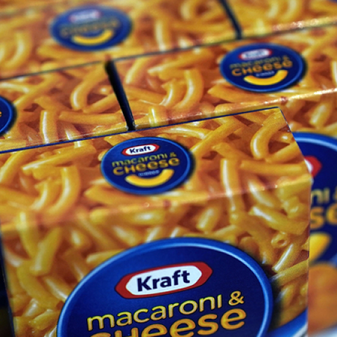 Boxes of Kraft Macaroni & Cheese Dinner are seen in a pop-up store of Kraft Heinz January 17, 2019 in Washington, DC. (Alex Wong/Getty Images)