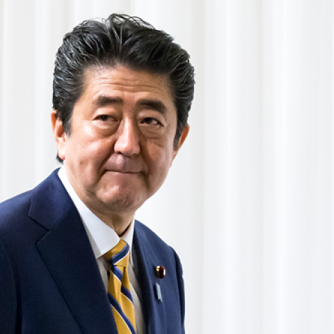 Japanese Prime Minister and Liberal Democratic Party (LDP) President Shinzo Abe arrives for an event held before the party's annual convention on February 10, 2019 in Tokyo, Japan. (Tomohiro Ohsumi/Getty Images)