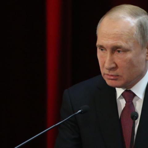  Russian President Vladimir Putin speeches during the board of Interior Ministry on February 28, 2019 in Moscow, Russia.  (Getty Images)