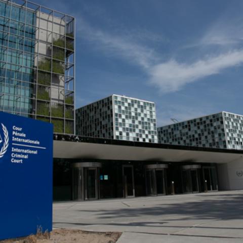 Exterior view of the International Criminal Court on July 20, 2018 in The Hague, Netherlands. (Ant Palmer/Getty Images)