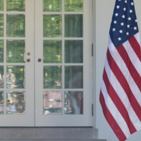 President Donald Trump and Prime Minister Narendra Modi of India, held a joint press conference in the Rose Garden of the White House, on Monday, June 26, 2017. (NurPhoto/Getty Images)