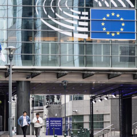The European Parliament building. From 23 May to 26 May, the citizens of 28 EU states will elect a new parliament. (Getty Images)