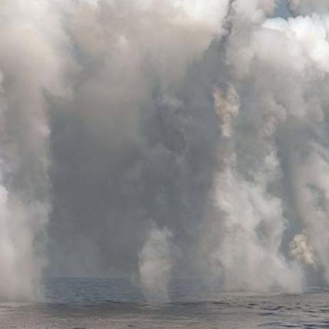 Taiwanese navy fired rockets and guns on September 17 in a scenario simulating a Chinese invasion in the island's biggest live-fire naval drill in 25 years. 