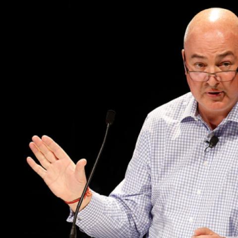 Unilever CEO Alan Jope speak on stage during Unilever session at the Cannes Lions 2019 : (Getty Images)
