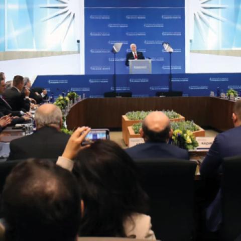 Vice President Mike Pence addresses delegates at the Ministerial to Advance Religious Freedom at the U.S. Department of State in Washington, D.C., on July 18, 2019. Photo by Ralph Alswang/State Department/Public Domain.