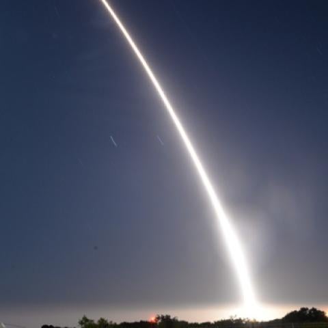 Vandenberg Air Force Base ICBM test launch May 3, 2017 (U.S. Air Force photo by Airman 1st Class Daniel Brosam)