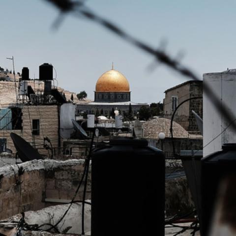 The Dome of the Rock at the Al-Aqsa mosque compound stands in the Old City on May 9, 2018 in Jerusalem, Israel. (Spencer Platt/Getty Images)