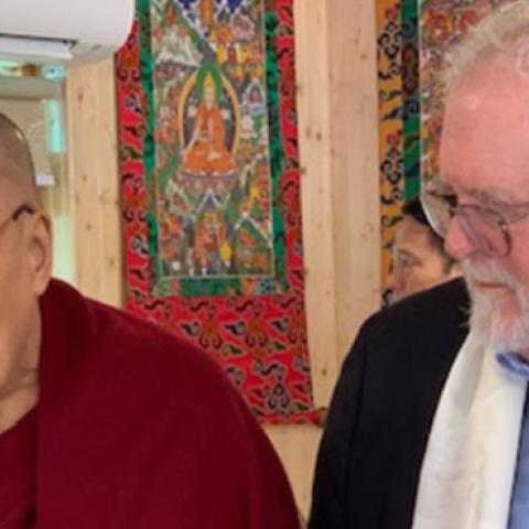 The Dalai Lama and Walter Russell Mead in India, August 2019. PHOTO: KALDEN LODOE