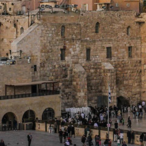 The Western Wall in Jerusalem with the Dome of the Rock in the background. (Creative Commons)