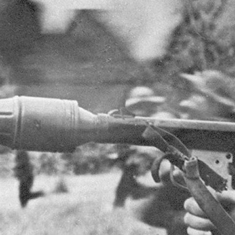 A female Viet Cong fighter wields an antitank weapon, 1968. (AFP/GETTY IMAGES)