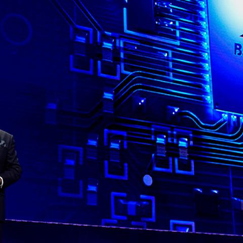 Huawei CEO Richard Yu gives a press conference to present the new Huawei Balong 5G01, a 3GPP 5G commercial chipset on February 25, 2018 in Barcelona, on the eve of the inauguration of the Mobile World Congress (MWC). The Mobile World Congress, the world's