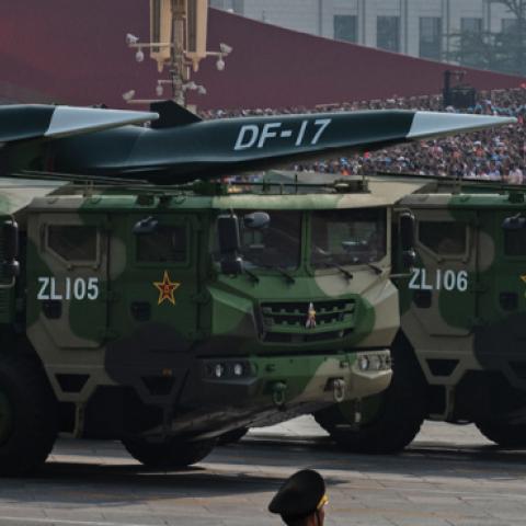 Chinese rocket launchers are seen at a parade to celebrate the 70th Anniversary of the founding of the People's Republic of China in 1949 , at Tiananmen Square on October 1, 2019 in Beijing, China. (Kevin Frayer/Getty Images)