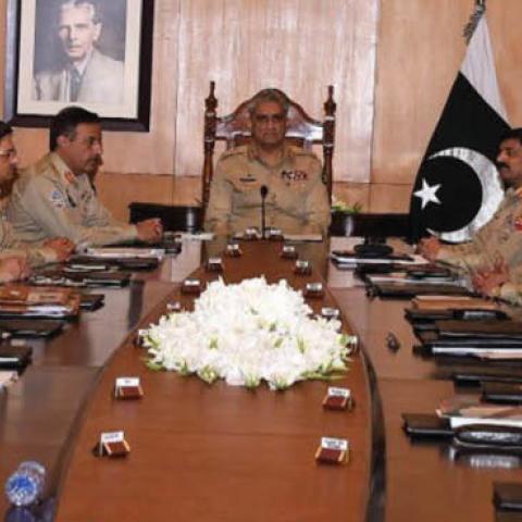 A file image of Pakistan's military officials
