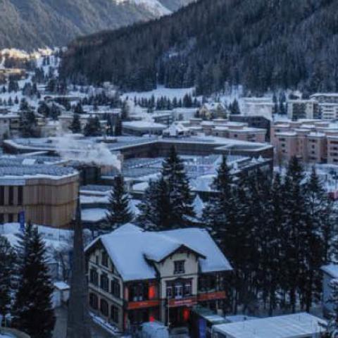 The site of the World Economic Forum in Davos, Switzerland, Jan. 20