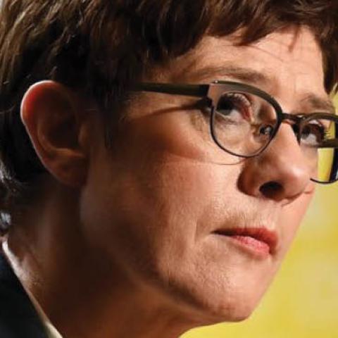 German Defense Minister Annegret Kramp-Karrenbauer in Hamburg, Jan. 18. 