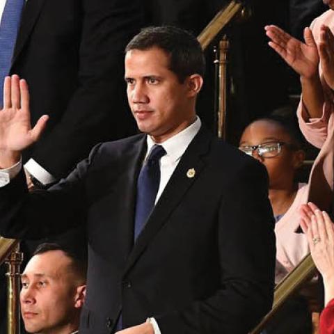 Venezuelan leader Juan Guaidó at President Trump’s State of the Union address, Feb. 4