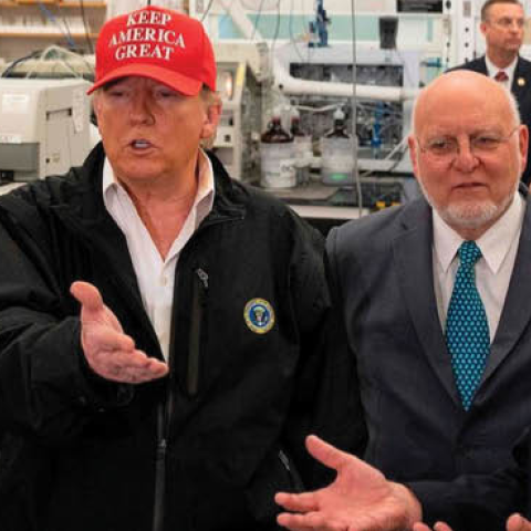 President Trump tours the Centers for Disease Control and Prevention in Atlanta, March 6.