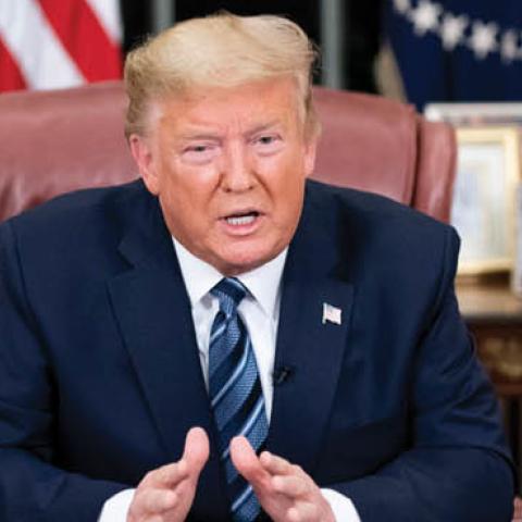 President Donald J. Trump addresses the nation from the Oval Office of the White House Wednesday evening, March 11, 2020, on the country’s expanded response against the global Coronavirus outbreak.