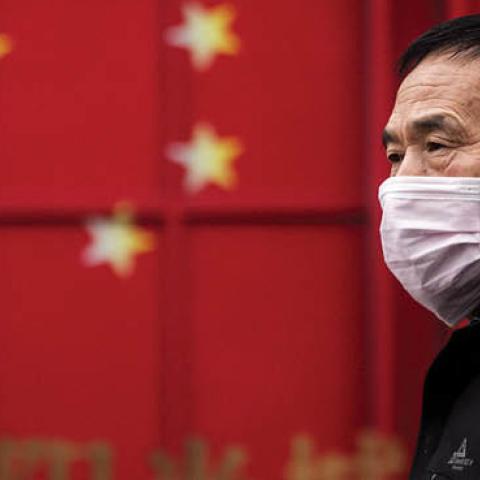 A man wears a protective mask on February 10, 2020 in Wuhan, China.