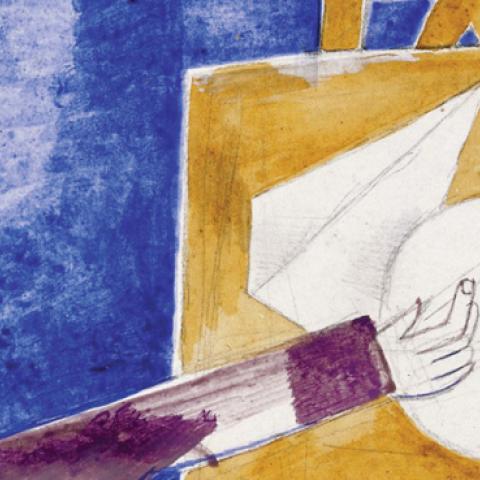 Marc Chagall’s Self-Portrait with Easel, 1919. Jewish Museum.