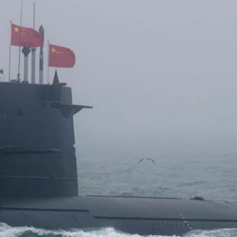 A Great Wall 236 submarine of the Chinese People's Liberation Army (PLA) Navy, billed by Chinese state media as a new type of conventional submarine.