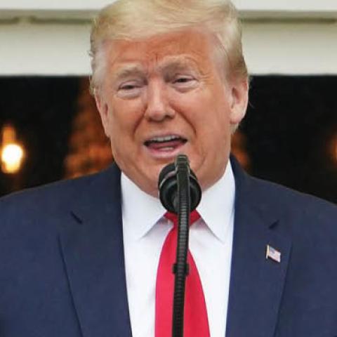 President Trump speaks at the White House, May 22.