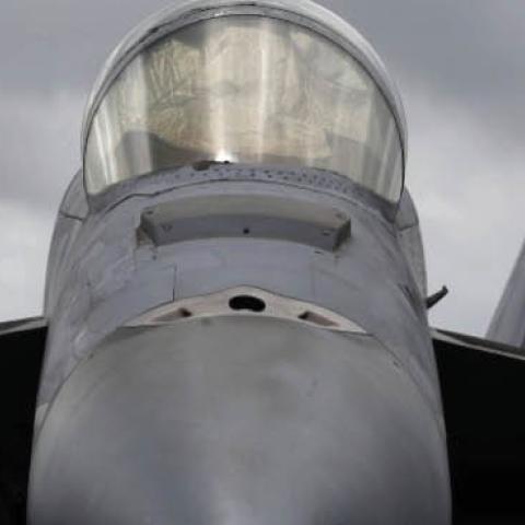 An American F-18 fighter plane