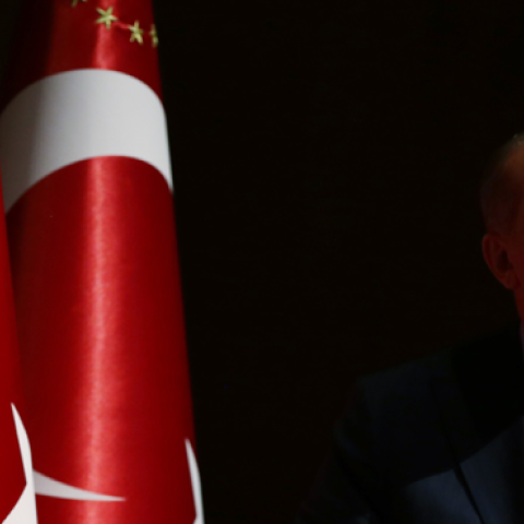 Recep Tayyip Erdogan attends ''Vision 2023 Turkeys National Education Ministry'' meeting at Bestepe National Congress and Culture Center on October 23, 2018. ( Murat Kula/Anadolu Agency/Getty Images)