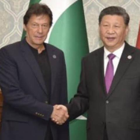 Pakistani Prime Minister Imran Khan with Chinese President Xi Jinping