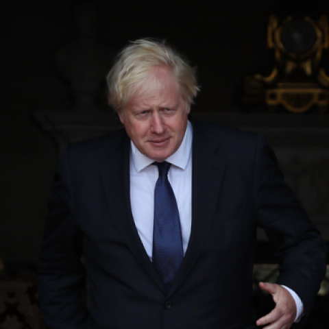 Prime Minister Boris Johnson during his visit to Belfast on August 13, 2020 in Belfast, Northern Ireland. (Brian Lawless - WPA Pool/Getty Images)